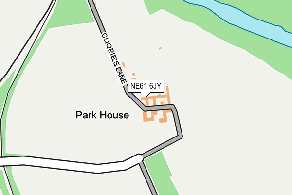 NE61 6JY map - OS OpenMap – Local (Ordnance Survey)