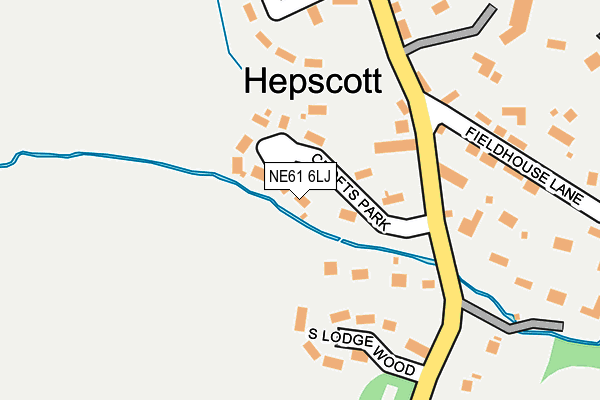 NE61 6LJ map - OS OpenMap – Local (Ordnance Survey)