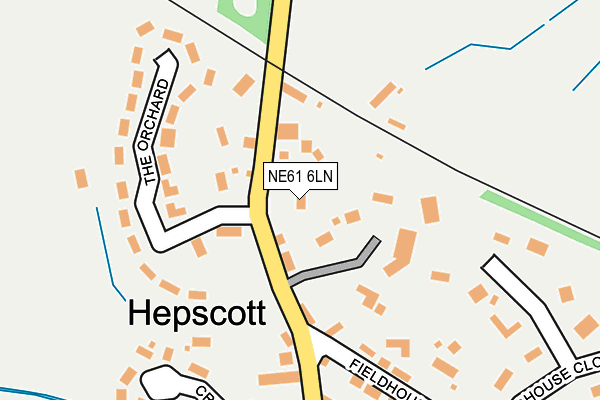 NE61 6LN map - OS OpenMap – Local (Ordnance Survey)