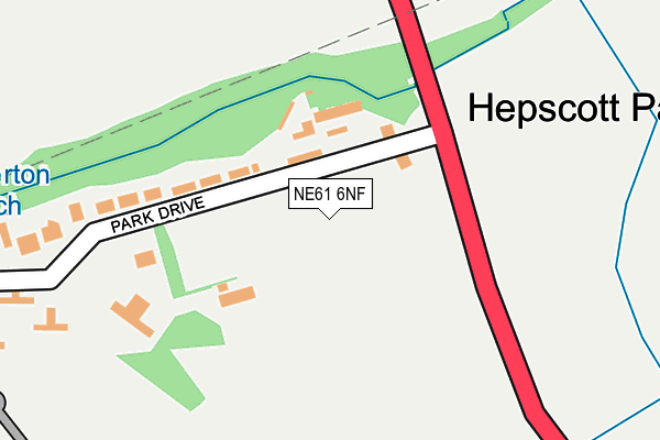 NE61 6NF map - OS OpenMap – Local (Ordnance Survey) NE61 6NF map - OS OpenMap – Local (Ordnance Survey)