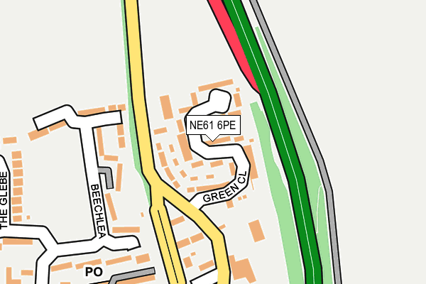 NE61 6PE map - OS OpenMap – Local (Ordnance Survey) NE61 6PE map - OS OpenMap – Local (Ordnance Survey)
