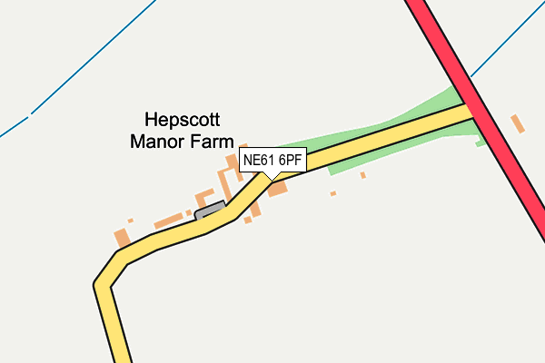 NE61 6PF map - OS OpenMap – Local (Ordnance Survey) NE61 6PF map - OS OpenMap – Local (Ordnance Survey)