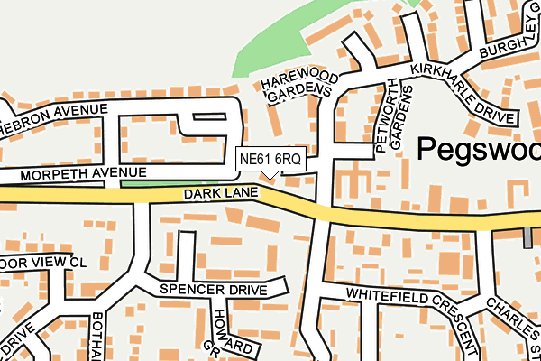 NE61 6RQ map - OS OpenMap – Local (Ordnance Survey)