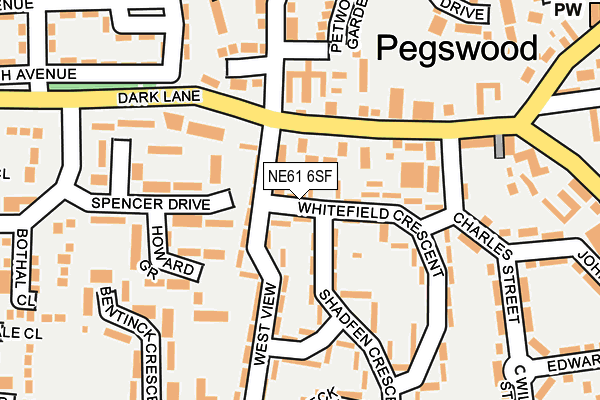 NE61 6SF map - OS OpenMap – Local (Ordnance Survey) NE61 6SF map - OS OpenMap – Local (Ordnance Survey)