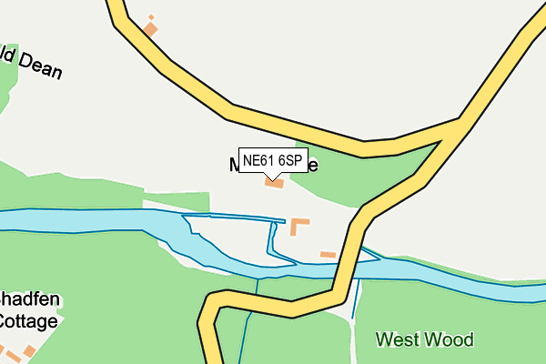NE61 6SP map - OS OpenMap – Local (Ordnance Survey)