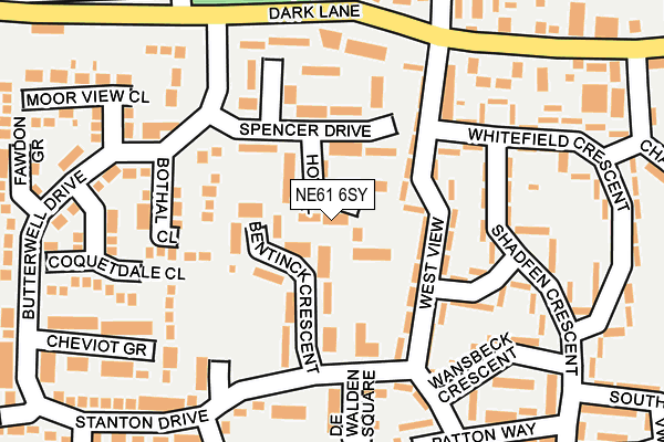 NE61 6SY map - OS OpenMap – Local (Ordnance Survey) NE61 6SY map - OS OpenMap – Local (Ordnance Survey)