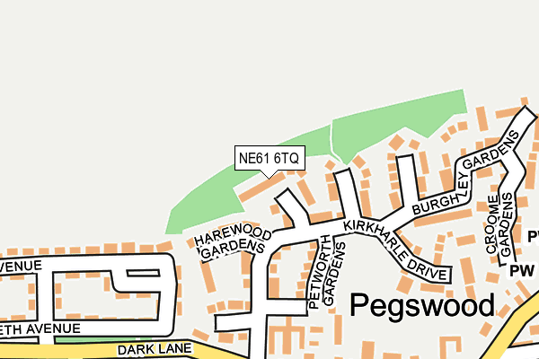 NE61 6TQ map - OS OpenMap – Local (Ordnance Survey)
