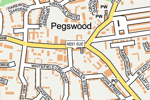 NE61 6UE map - OS OpenMap – Local (Ordnance Survey) NE61 6UE map - OS OpenMap – Local (Ordnance Survey)