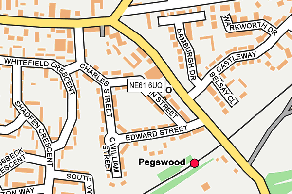 NE61 6UQ map - OS OpenMap – Local (Ordnance Survey)