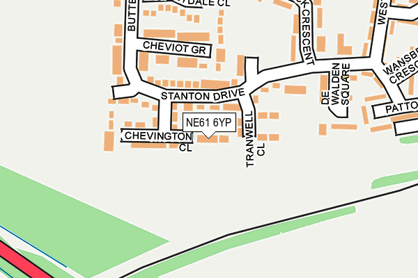 NE61 6YP map - OS OpenMap – Local (Ordnance Survey) NE61 6YP map - OS OpenMap – Local (Ordnance Survey)