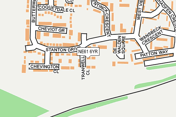 NE61 6YR map - OS OpenMap – Local (Ordnance Survey) NE61 6YR map - OS OpenMap – Local (Ordnance Survey)