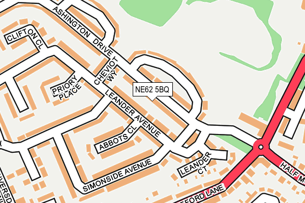 NE62 5BQ map - OS OpenMap – Local (Ordnance Survey) NE62 5BQ map - OS OpenMap – Local (Ordnance Survey)