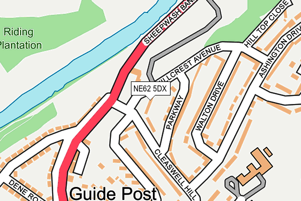 NE62 5DX map - OS OpenMap – Local (Ordnance Survey) NE62 5DX map - OS OpenMap – Local (Ordnance Survey)