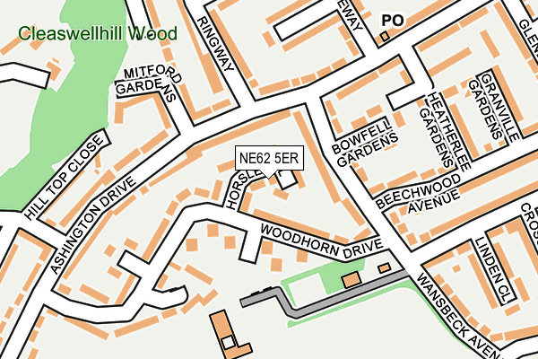 NE62 5ER map - OS OpenMap – Local (Ordnance Survey) NE62 5ER map - OS OpenMap – Local (Ordnance Survey)