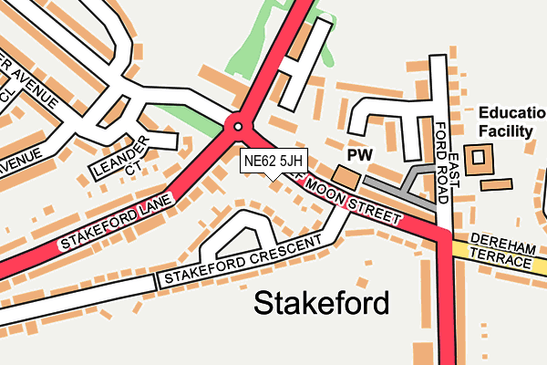 NE62 5JH map - OS OpenMap – Local (Ordnance Survey) NE62 5JH map - OS OpenMap – Local (Ordnance Survey)