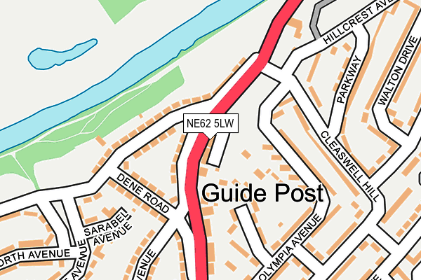 NE62 5LW map - OS OpenMap – Local (Ordnance Survey) NE62 5LW map - OS OpenMap – Local (Ordnance Survey)