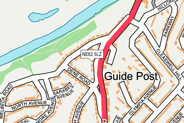 NE62 5LZ map - OS OpenMap – Local (Ordnance Survey) NE62 5LZ map - OS OpenMap – Local (Ordnance Survey)