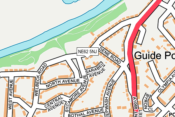 NE62 5NJ map - OS OpenMap – Local (Ordnance Survey) NE62 5NJ map - OS OpenMap – Local (Ordnance Survey)