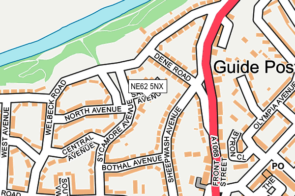 NE62 5NX map - OS OpenMap – Local (Ordnance Survey) NE62 5NX map - OS OpenMap – Local (Ordnance Survey)