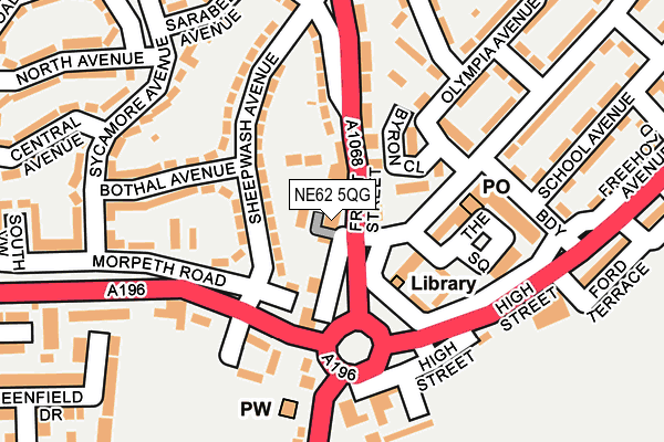 NE62 5QG map - OS OpenMap – Local (Ordnance Survey) NE62 5QG map - OS OpenMap – Local (Ordnance Survey)