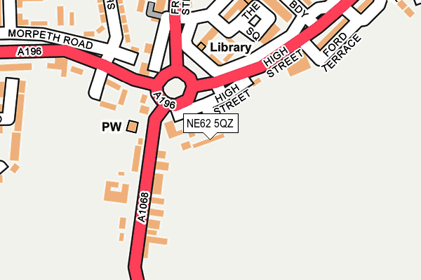 NE62 5QZ map - OS OpenMap – Local (Ordnance Survey) NE62 5QZ map - OS OpenMap – Local (Ordnance Survey)