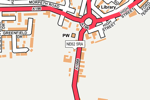 NE62 5RA map - OS OpenMap – Local (Ordnance Survey) NE62 5RA map - OS OpenMap – Local (Ordnance Survey)