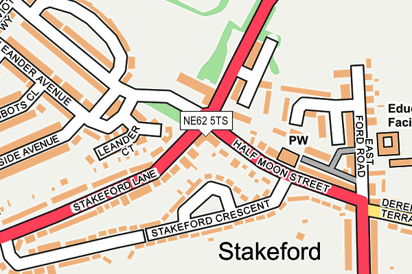 NE62 5TS map - OS OpenMap – Local (Ordnance Survey) NE62 5TS map - OS OpenMap – Local (Ordnance Survey)