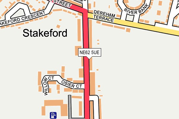 NE62 5UE map - OS OpenMap – Local (Ordnance Survey) NE62 5UE map - OS OpenMap – Local (Ordnance Survey)