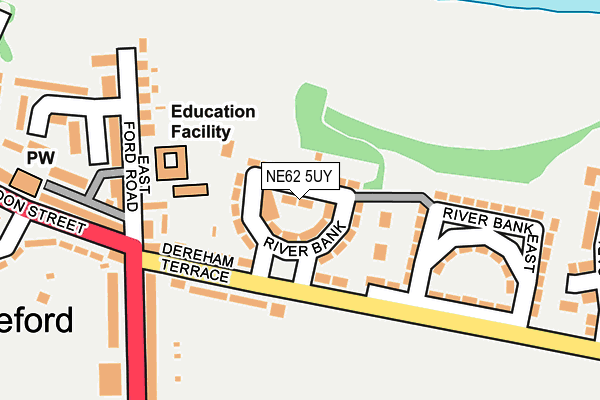 NE62 5UY map - OS OpenMap – Local (Ordnance Survey)