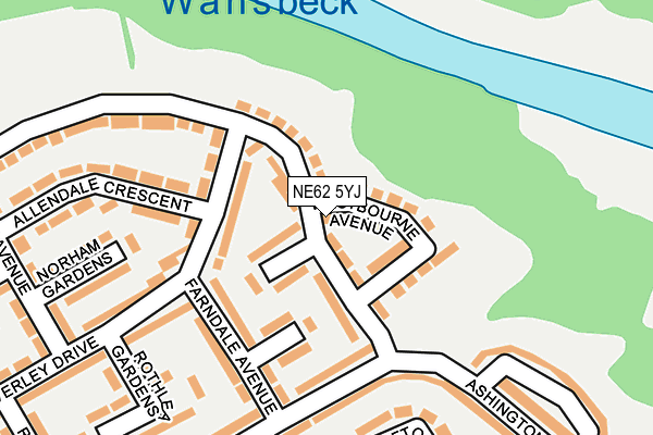 NE62 5YJ map - OS OpenMap – Local (Ordnance Survey) NE62 5YJ map - OS OpenMap – Local (Ordnance Survey)