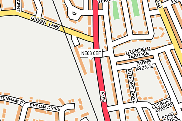 NE63 0EF map - OS OpenMap – Local (Ordnance Survey) NE63 0EF map - OS OpenMap – Local (Ordnance Survey)