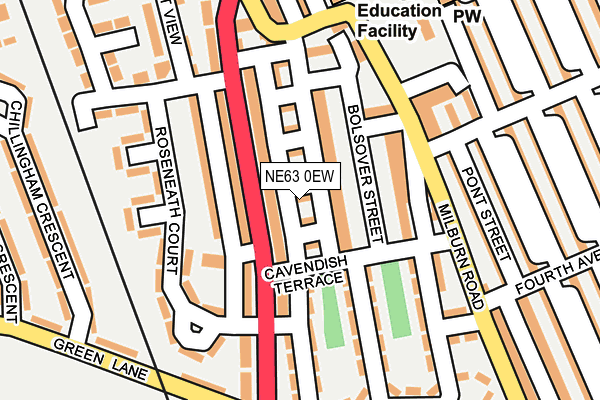 NE63 0EW map - OS OpenMap – Local (Ordnance Survey) NE63 0EW map - OS OpenMap – Local (Ordnance Survey)