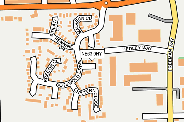 NE63 0HY map - OS OpenMap – Local (Ordnance Survey) NE63 0HY map - OS OpenMap – Local (Ordnance Survey)