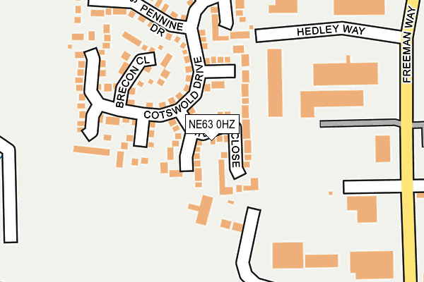 NE63 0HZ map - OS OpenMap – Local (Ordnance Survey) NE63 0HZ map - OS OpenMap – Local (Ordnance Survey)