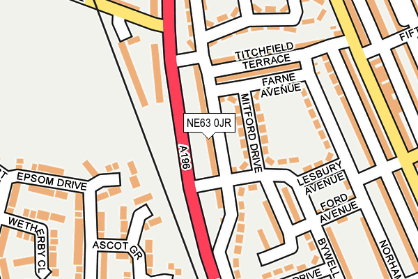 NE63 0JR map - OS OpenMap – Local (Ordnance Survey) NE63 0JR map - OS OpenMap – Local (Ordnance Survey)