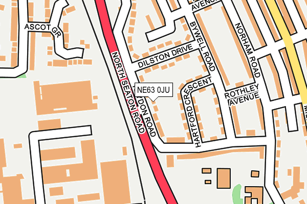 NE63 0JU map - OS OpenMap – Local (Ordnance Survey) NE63 0JU map - OS OpenMap – Local (Ordnance Survey)