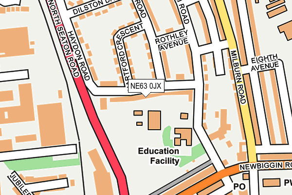 NE63 0JX map - OS OpenMap – Local (Ordnance Survey) NE63 0JX map - OS OpenMap – Local (Ordnance Survey)
