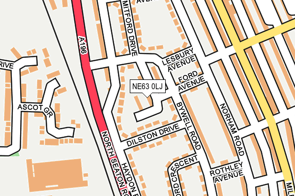 NE63 0LJ map - OS OpenMap – Local (Ordnance Survey) NE63 0LJ map - OS OpenMap – Local (Ordnance Survey)
