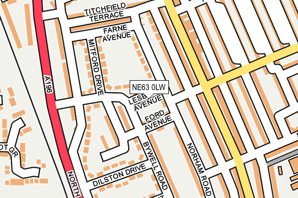 NE63 0LW map - OS OpenMap – Local (Ordnance Survey) NE63 0LW map - OS OpenMap – Local (Ordnance Survey)