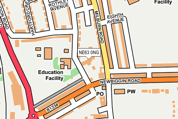 NE63 0NG map - OS OpenMap – Local (Ordnance Survey) NE63 0NG map - OS OpenMap – Local (Ordnance Survey)