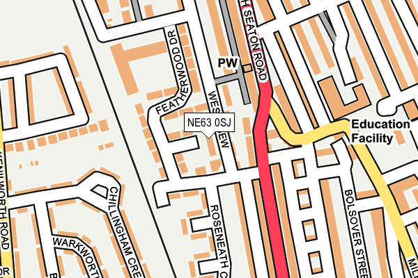 NE63 0SJ map - OS OpenMap – Local (Ordnance Survey) NE63 0SJ map - OS OpenMap – Local (Ordnance Survey)