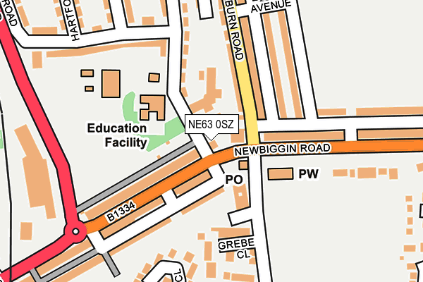 NE63 0SZ map - OS OpenMap – Local (Ordnance Survey) NE63 0SZ map - OS OpenMap – Local (Ordnance Survey)