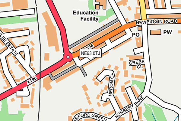 NE63 0TJ map - OS OpenMap – Local (Ordnance Survey) NE63 0TJ map - OS OpenMap – Local (Ordnance Survey)