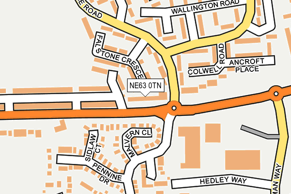NE63 0TN map - OS OpenMap – Local (Ordnance Survey) NE63 0TN map - OS OpenMap – Local (Ordnance Survey)
