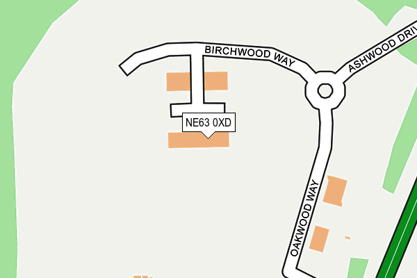 NE63 0XD map - OS OpenMap – Local (Ordnance Survey) NE63 0XD map - OS OpenMap – Local (Ordnance Survey)