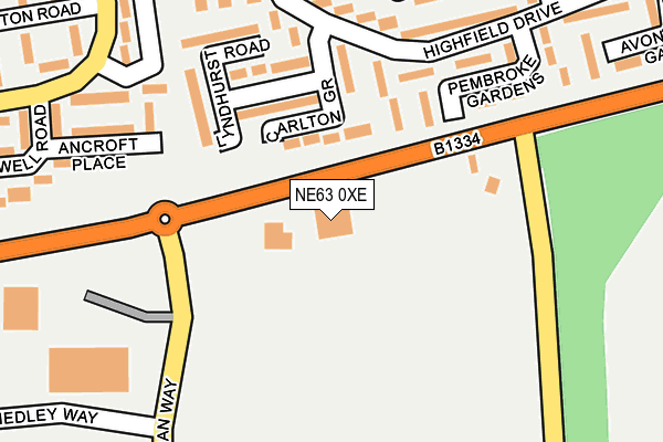 NE63 0XE map - OS OpenMap – Local (Ordnance Survey) NE63 0XE map - OS OpenMap – Local (Ordnance Survey)