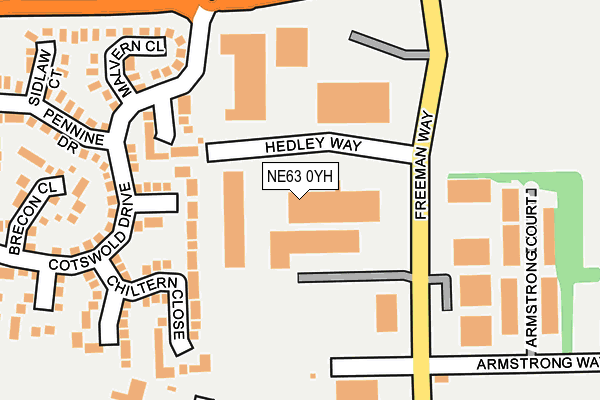 NE63 0YH map - OS OpenMap – Local (Ordnance Survey) NE63 0YH map - OS OpenMap – Local (Ordnance Survey)