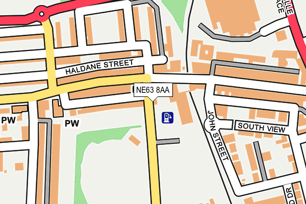 NE63 8AA map - OS OpenMap – Local (Ordnance Survey) NE63 8AA map - OS OpenMap – Local (Ordnance Survey)