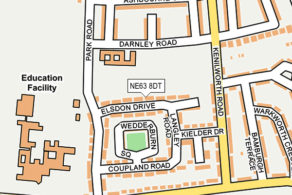 NE63 8DT map - OS OpenMap – Local (Ordnance Survey) NE63 8DT map - OS OpenMap – Local (Ordnance Survey)