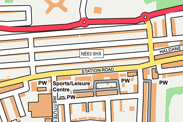 NE63 8HX map - OS OpenMap – Local (Ordnance Survey) NE63 8HX map - OS OpenMap – Local (Ordnance Survey)